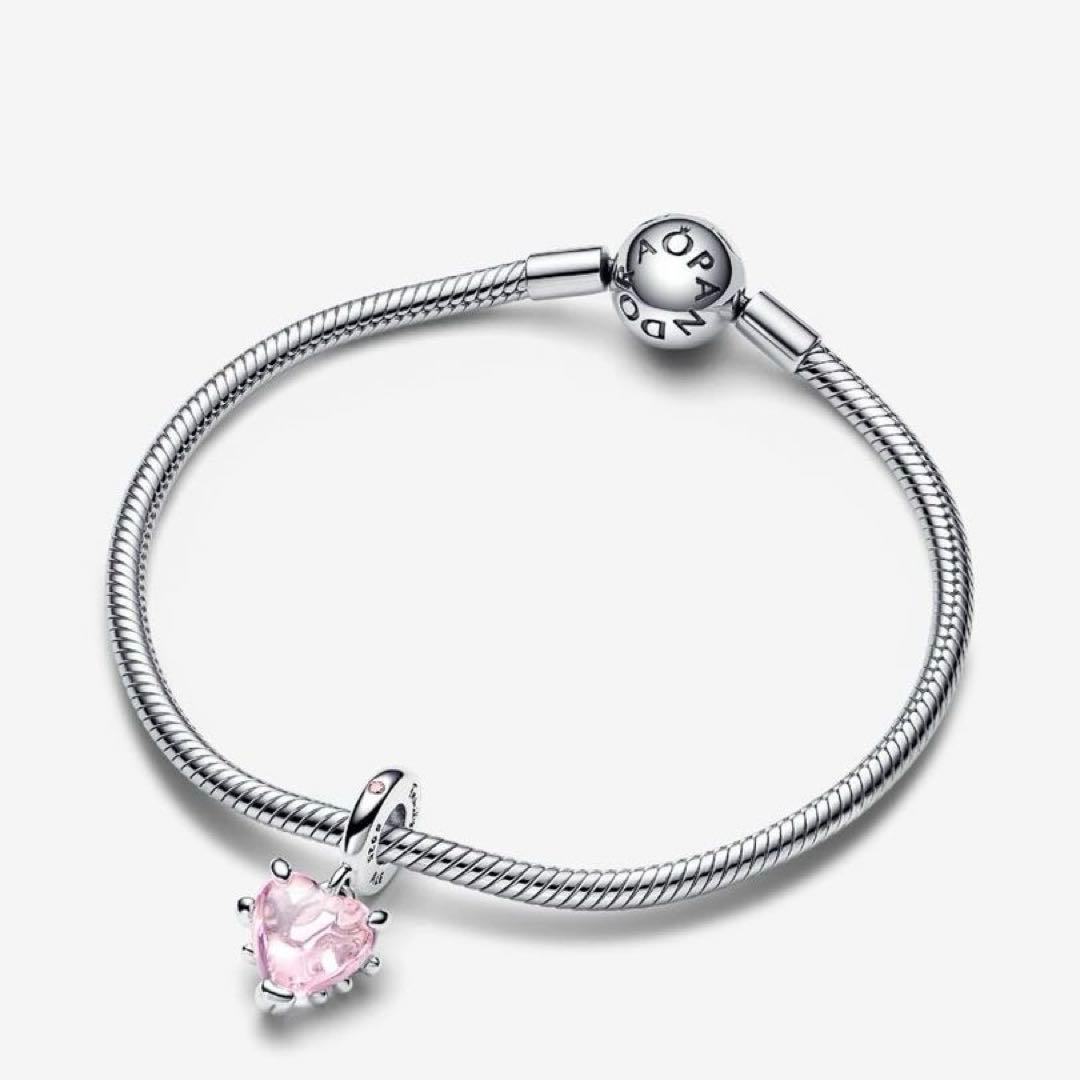 アクセサリー Pink Family Tree & Heart Dangle Charm