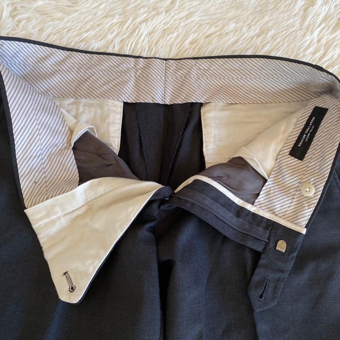 極美品✨グリーンレーベル×レダ　トロ無地 スーツセットアップ 2B RV　48