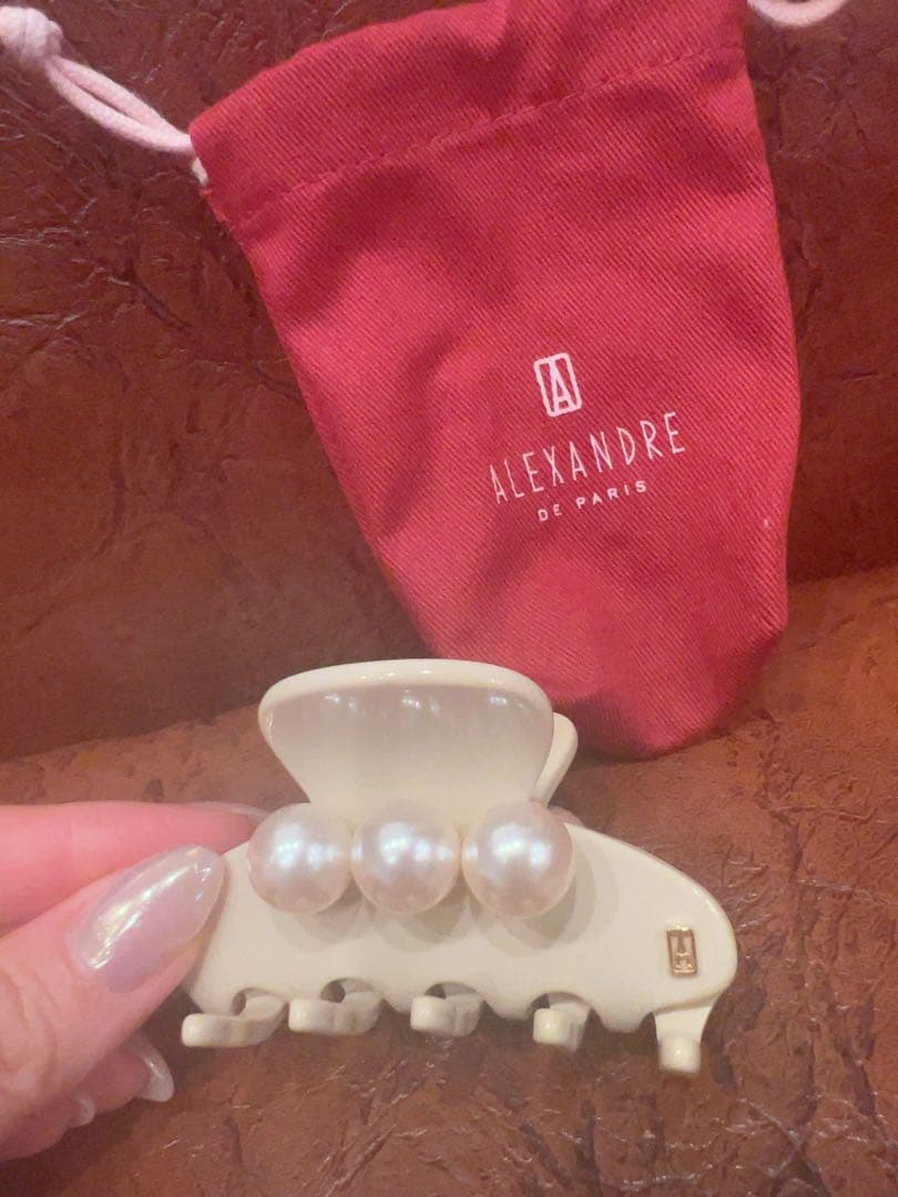 即発送ALEXANDRE DE PARIS パールヘアクリップSスモール