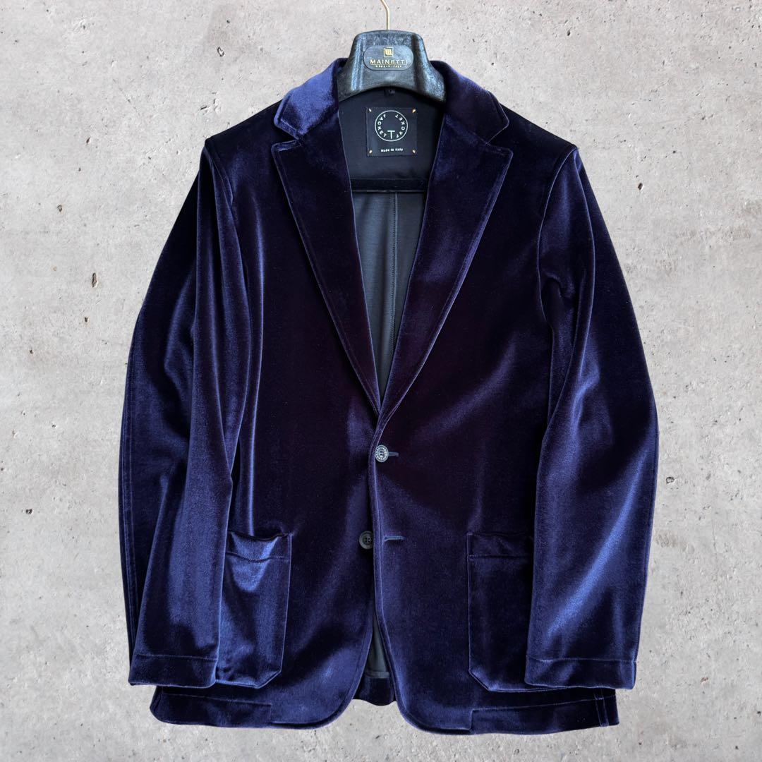 【美品】T-jacket ティージャケット ベルベット ネイビー ジャケット