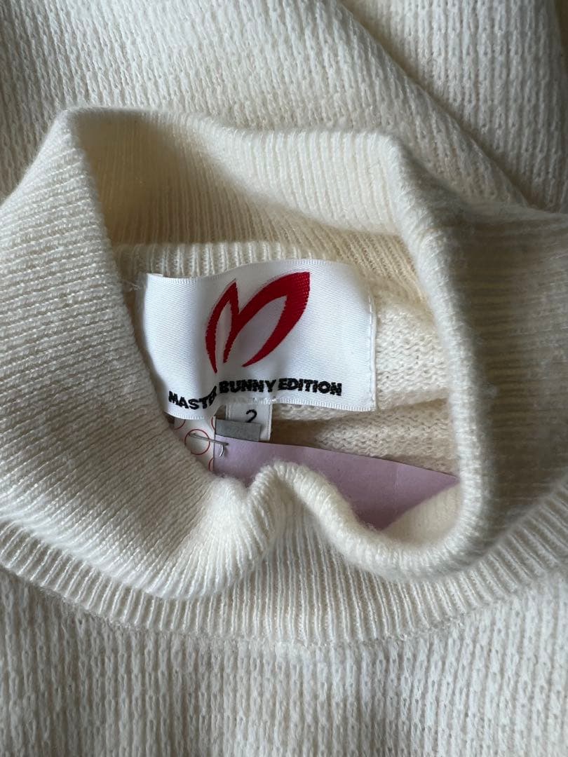 パーリーゲイツマスターバニー　羊毛カシミア刺繍セーター