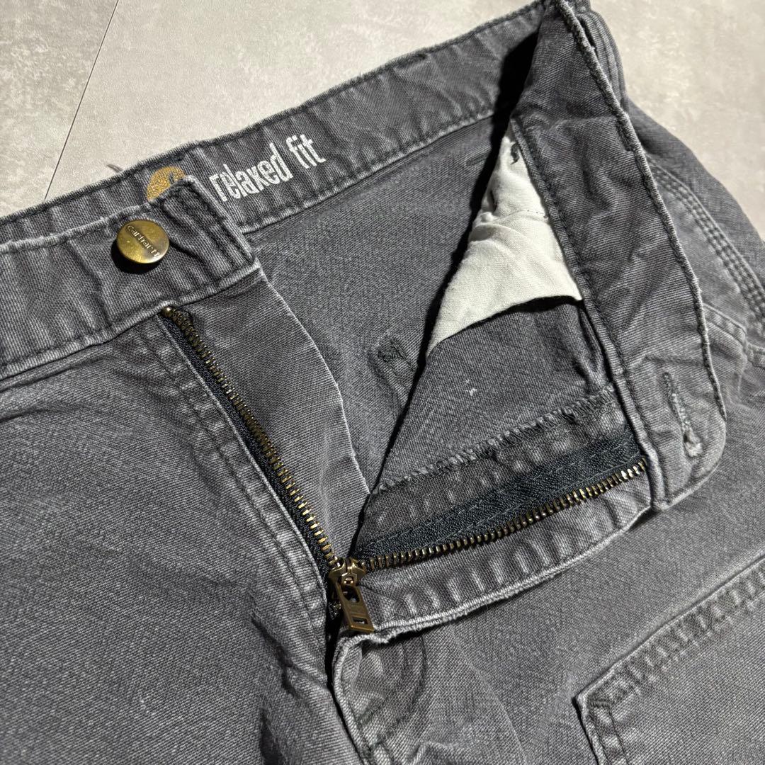 カーハート carhartt ペインターパンツ　ワークパンツ　ダブルニー　グレー