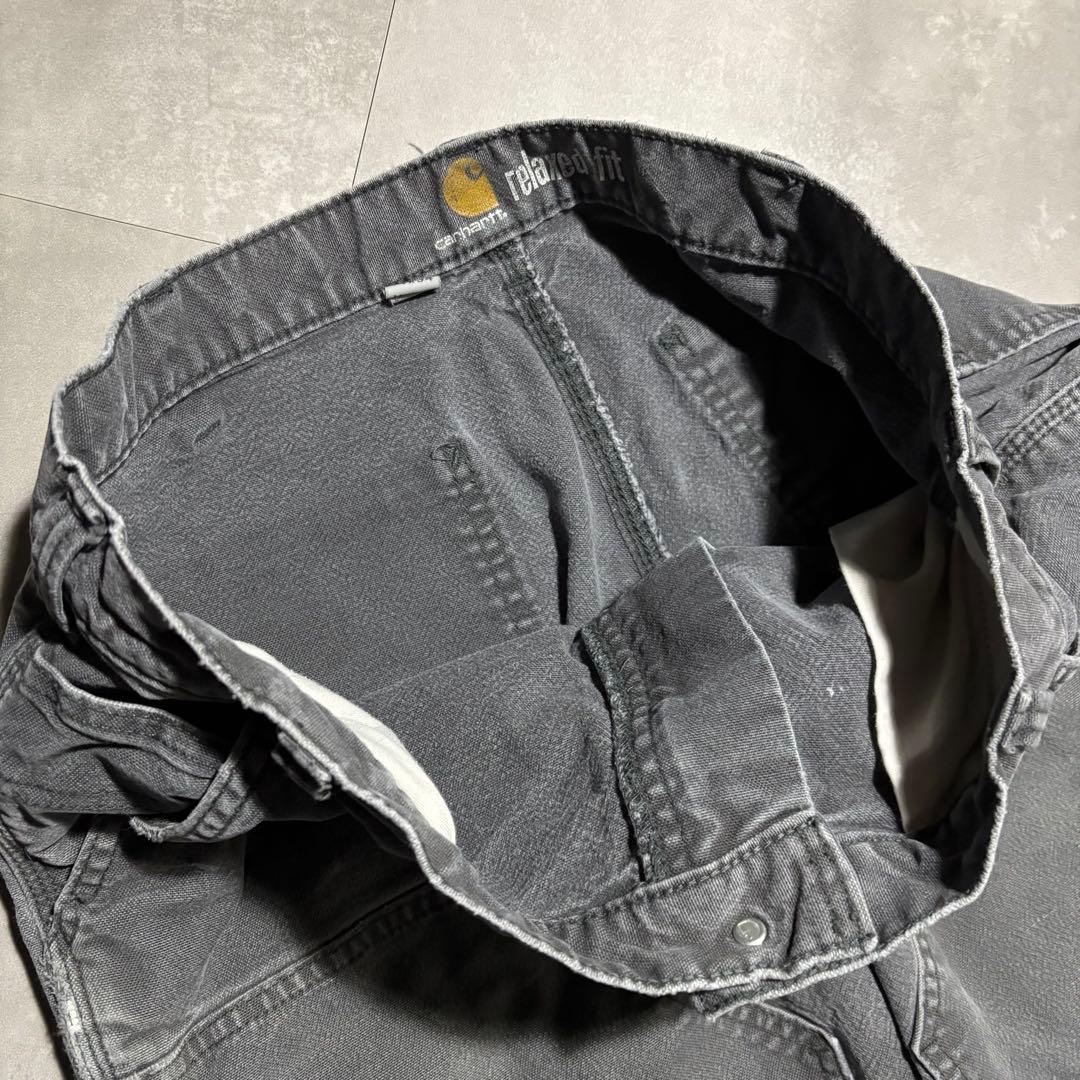 カーハート carhartt ペインターパンツ　ワークパンツ　ダブルニー　グレー