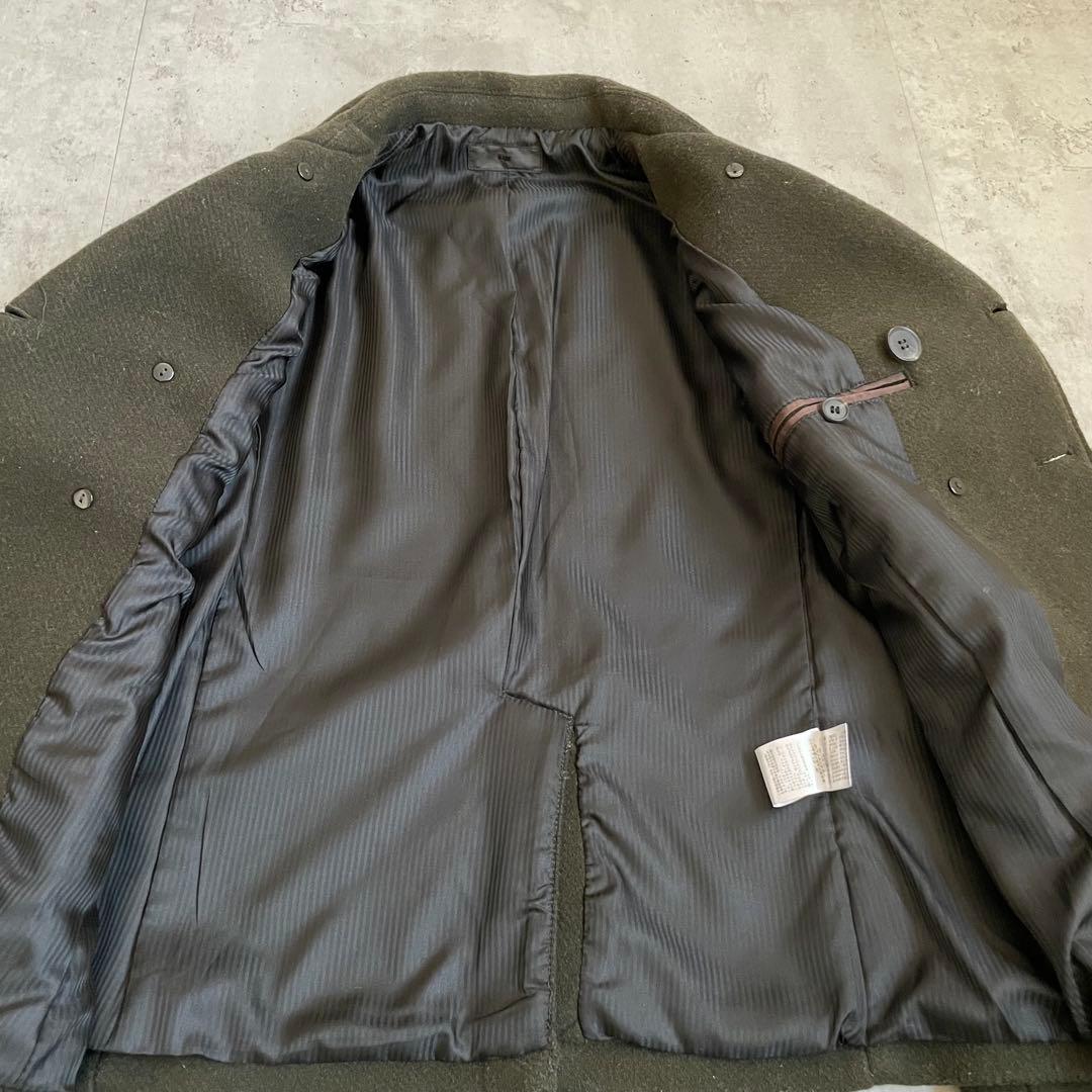 ナポレオンジャケット　ピーコート　金ボタン　カーキ　モード　ミリタリー　y2k