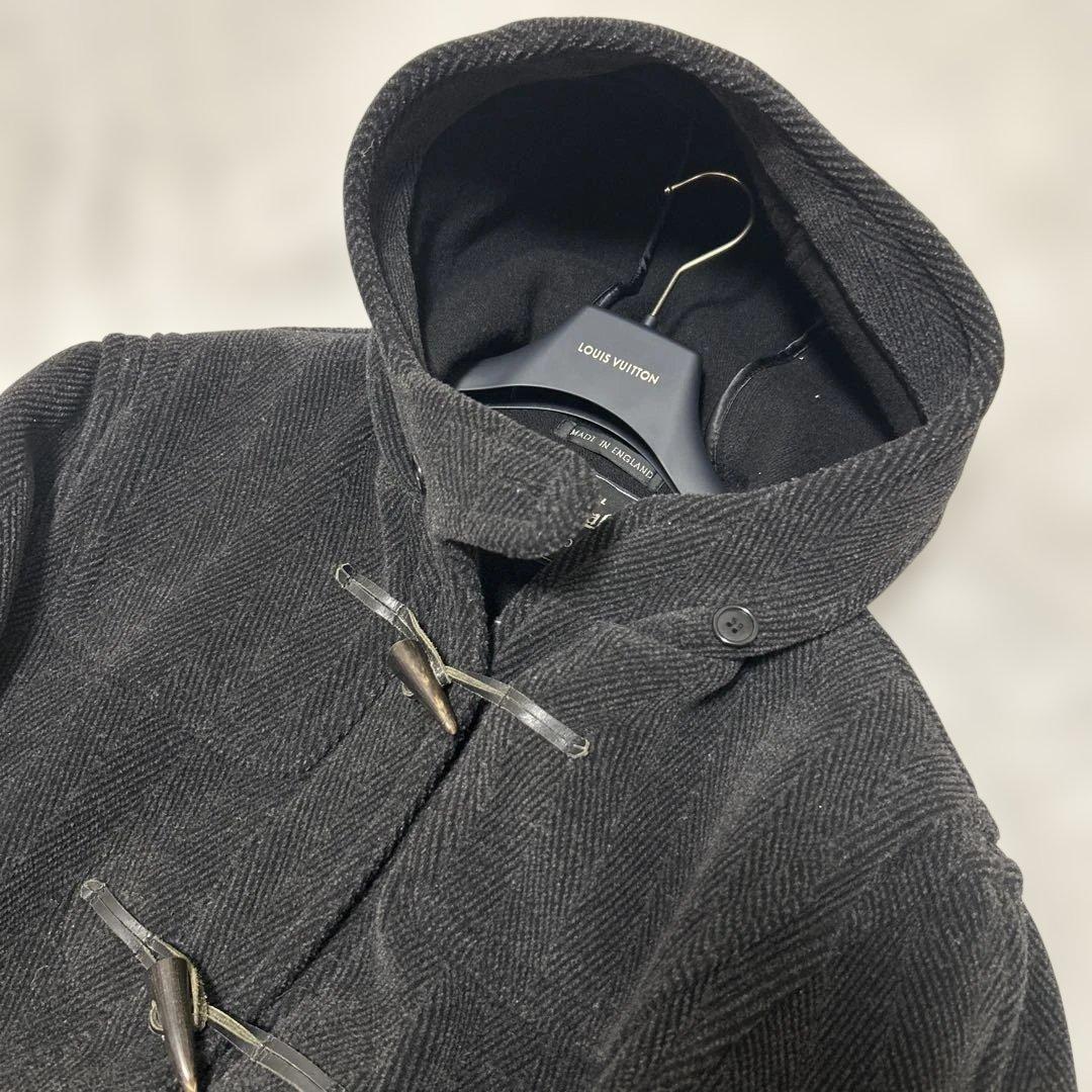 グローバーオール ヘリンボーン ダッフルコート　キングストン　チャコールグレー