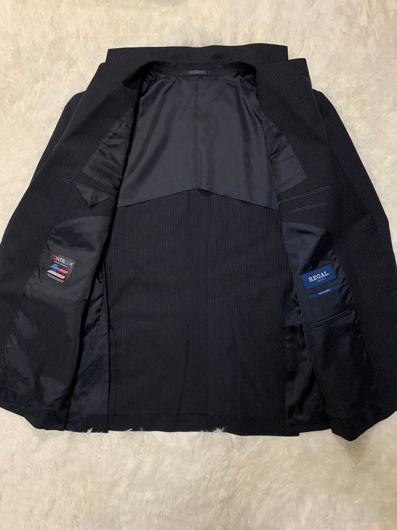 REGALリーガル ストライプ ダブルボタン ビジネススーツ E5