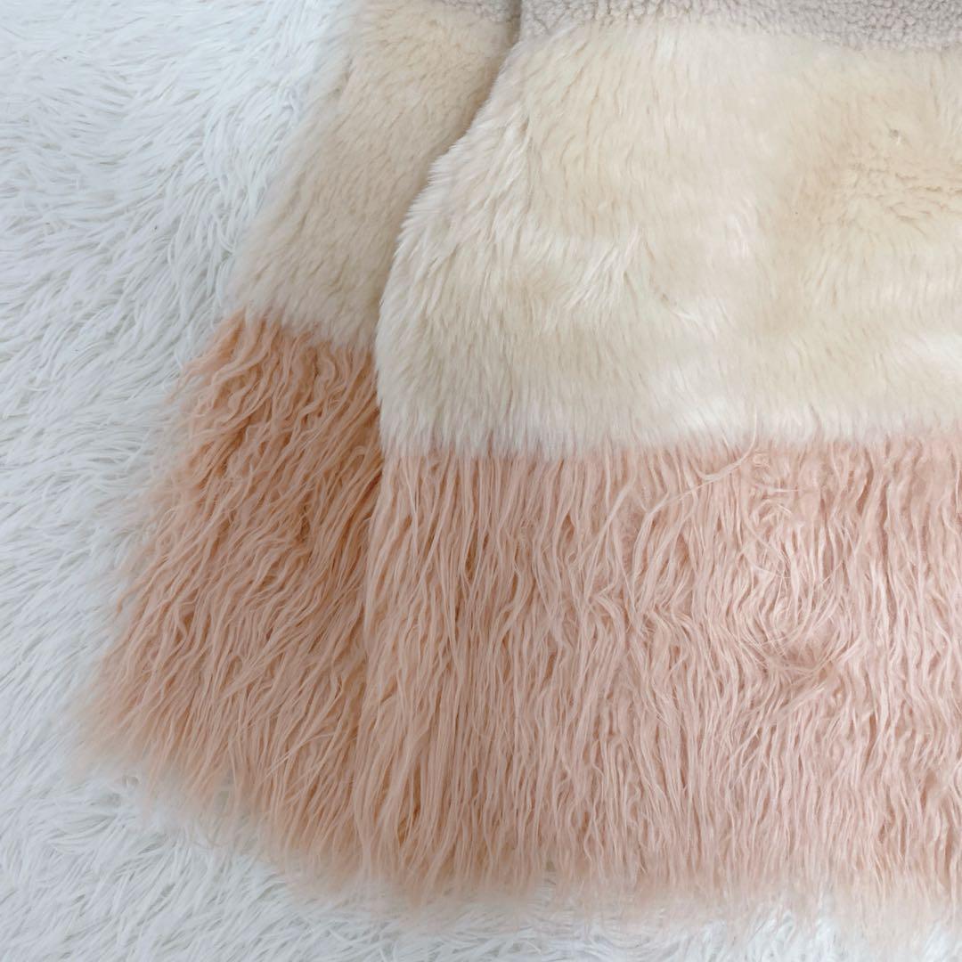 美品 グレースコンチネンタル ハーフコート ファージャケット リバーシブル