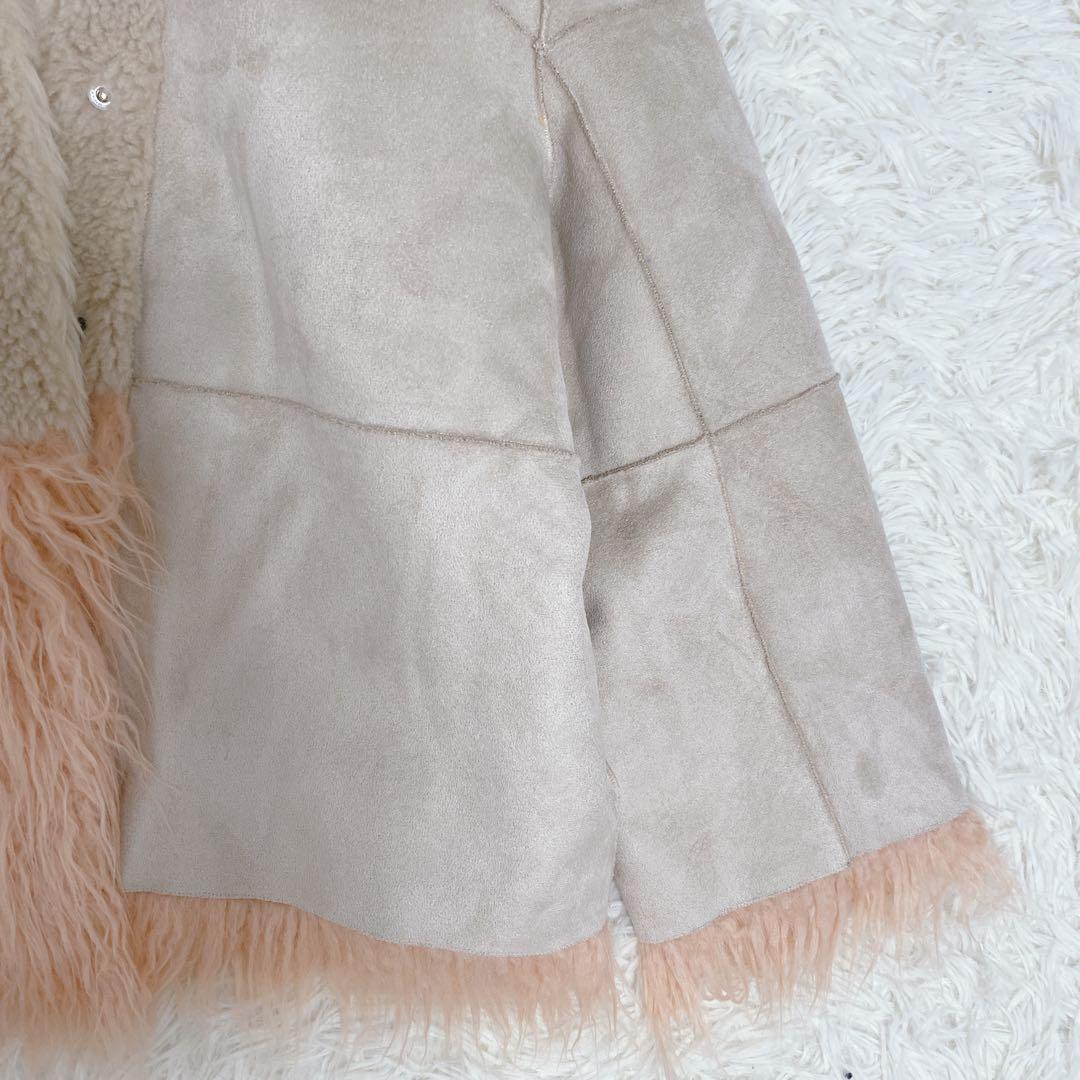 美品 グレースコンチネンタル ハーフコート ファージャケット リバーシブル