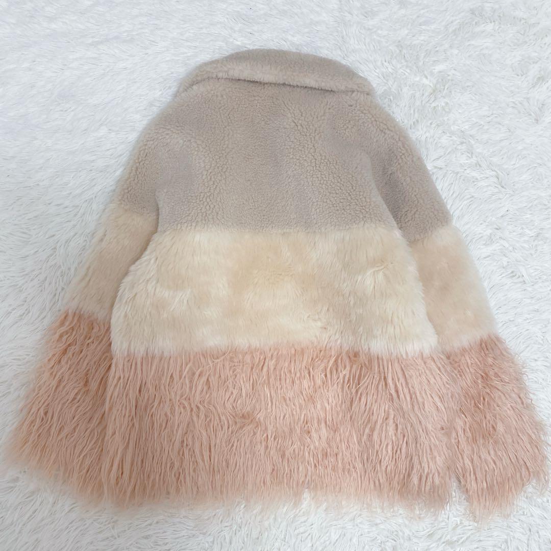 美品 グレースコンチネンタル ハーフコート ファージャケット リバーシブル