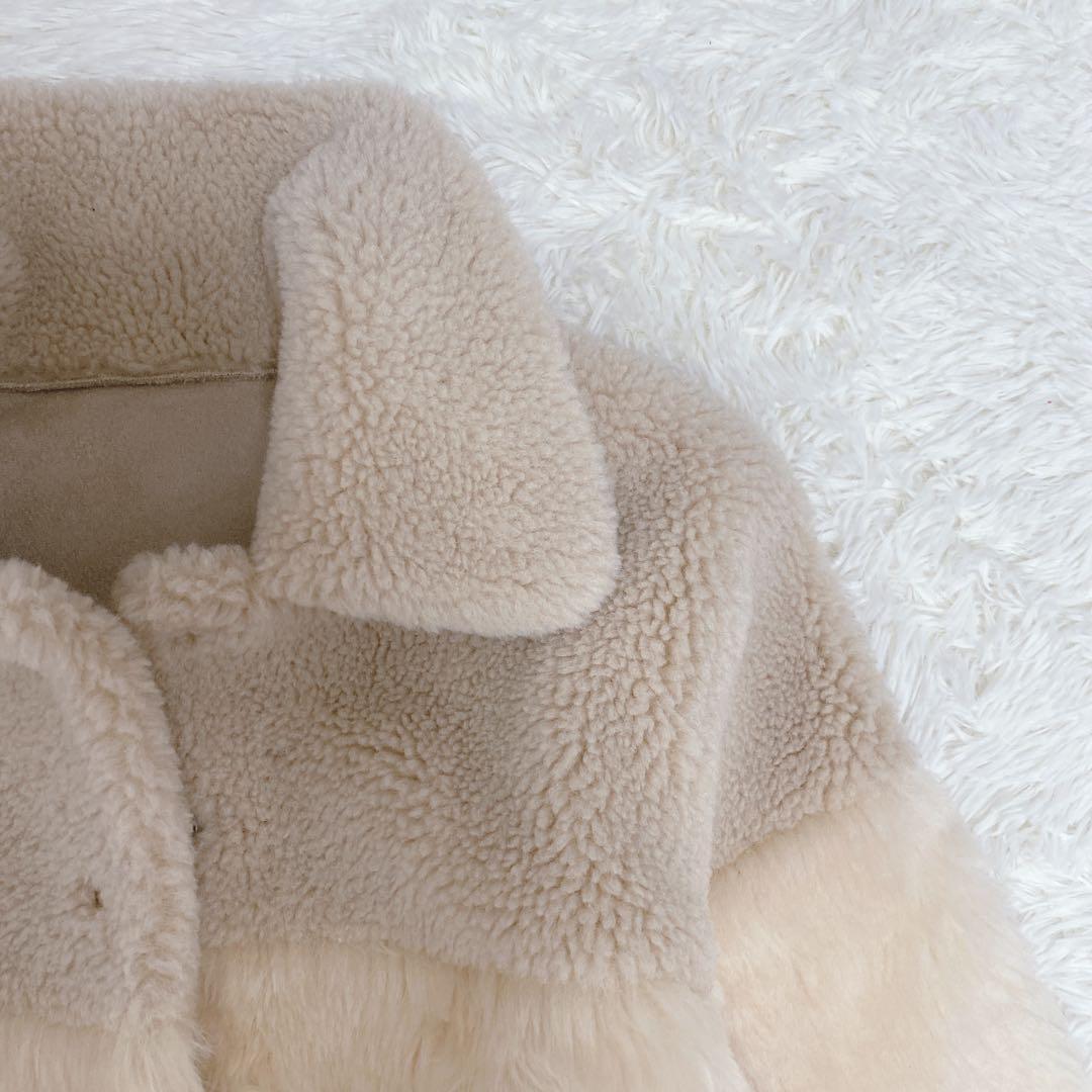 美品 グレースコンチネンタル ハーフコート ファージャケット リバーシブル