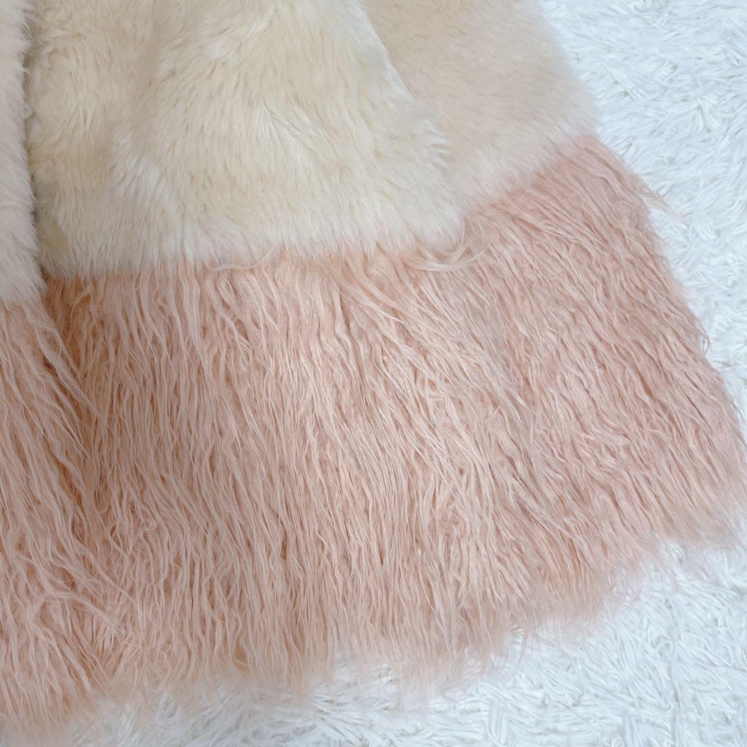 美品 グレースコンチネンタル ハーフコート ファージャケット リバーシブル