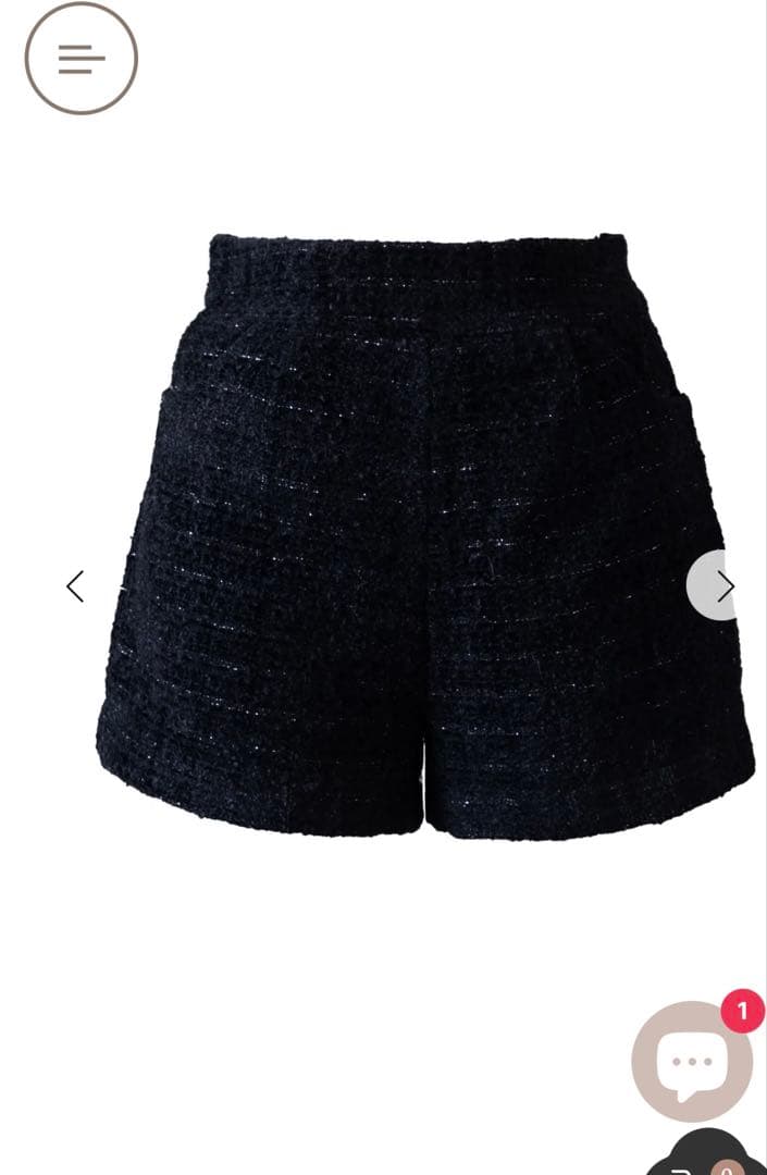 Randy ランディー ベロアツイード ショートパンツ