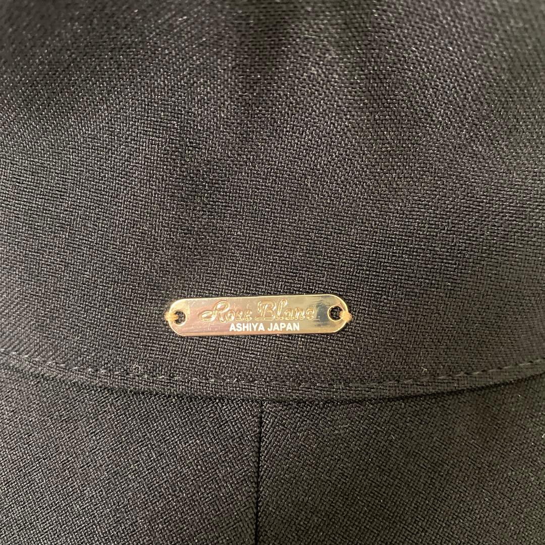 芦屋ロサブラン　プレーンハット　100%遮光　ブラック　Mサイズ