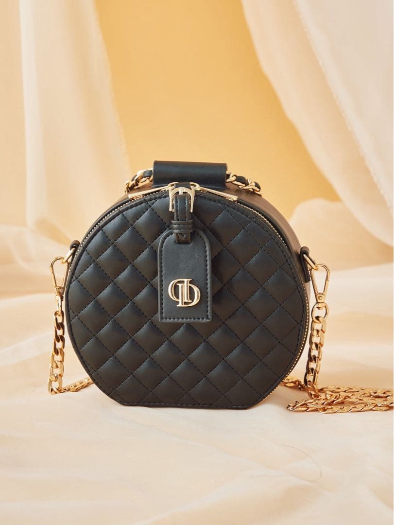 darich キルティングサークルバッグ ブラック