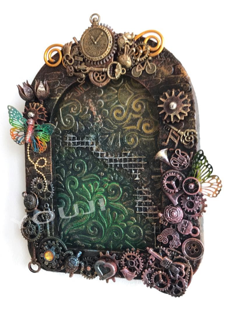 テクスチャーアート スチームパンクアート 額縁 立体画 原画一点もの #2