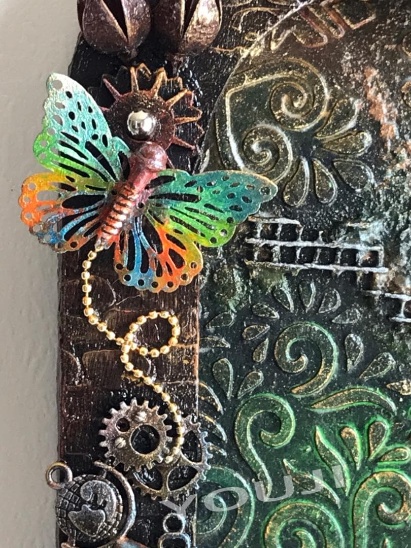 テクスチャーアート スチームパンクアート 額縁 立体画 原画一点もの #2