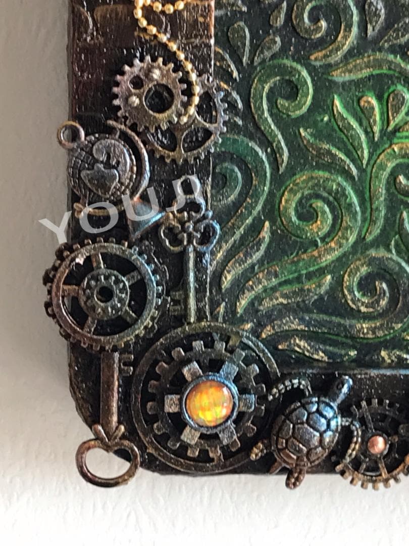 テクスチャーアート スチームパンクアート 額縁 立体画 原画一点もの #2