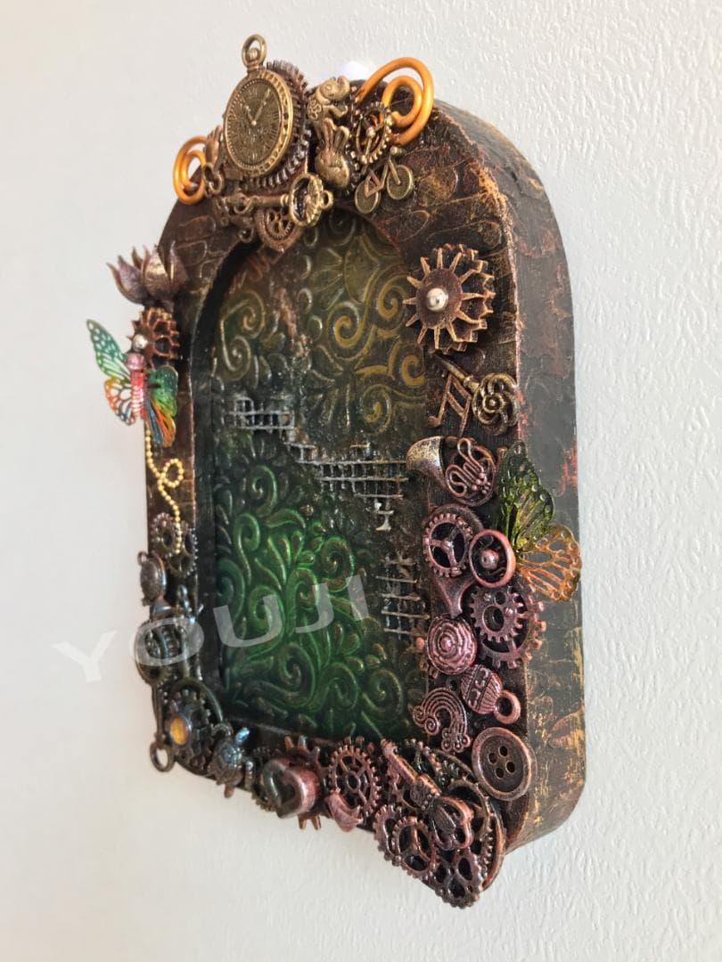 テクスチャーアート スチームパンクアート 額縁 立体画 原画一点もの #2