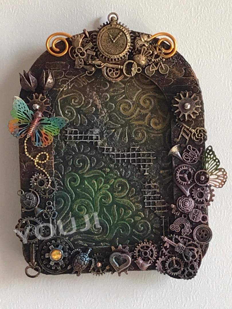 テクスチャーアート スチームパンクアート 額縁 立体画 原画一点もの #2