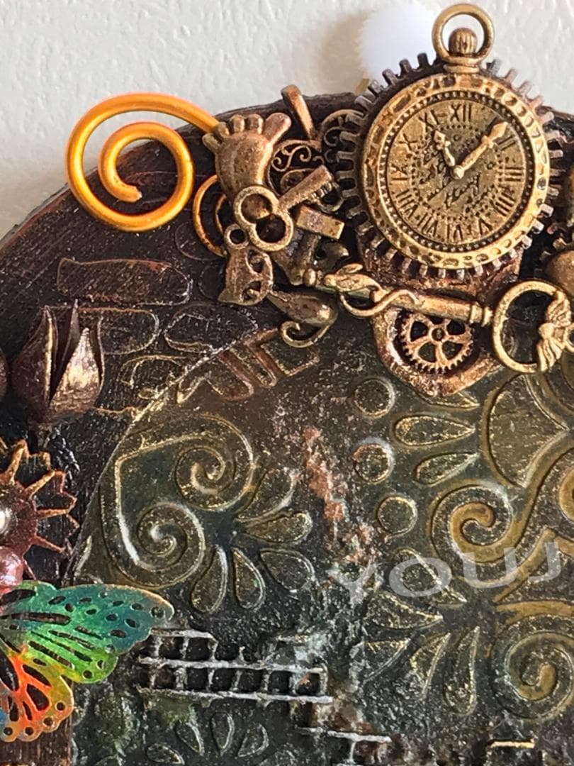 テクスチャーアート スチームパンクアート 額縁 立体画 原画一点もの #2