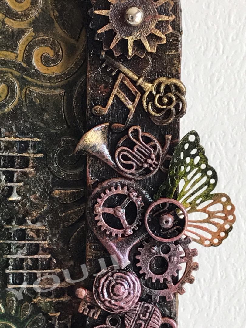 テクスチャーアート スチームパンクアート 額縁 立体画 原画一点もの #2