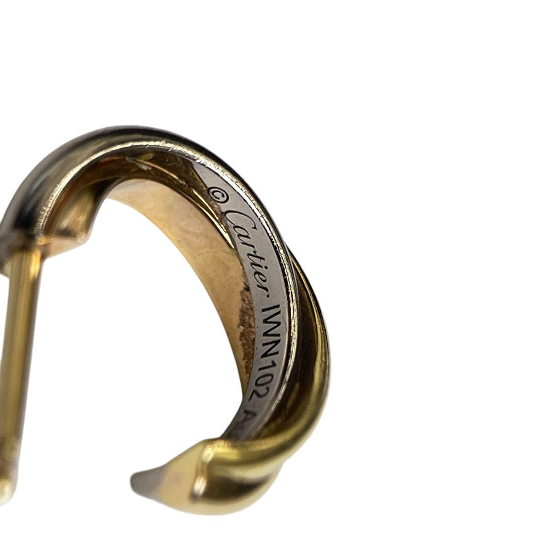 【美品】カルティエ　トリニティ　ピアス　片耳用　750 PG×WG