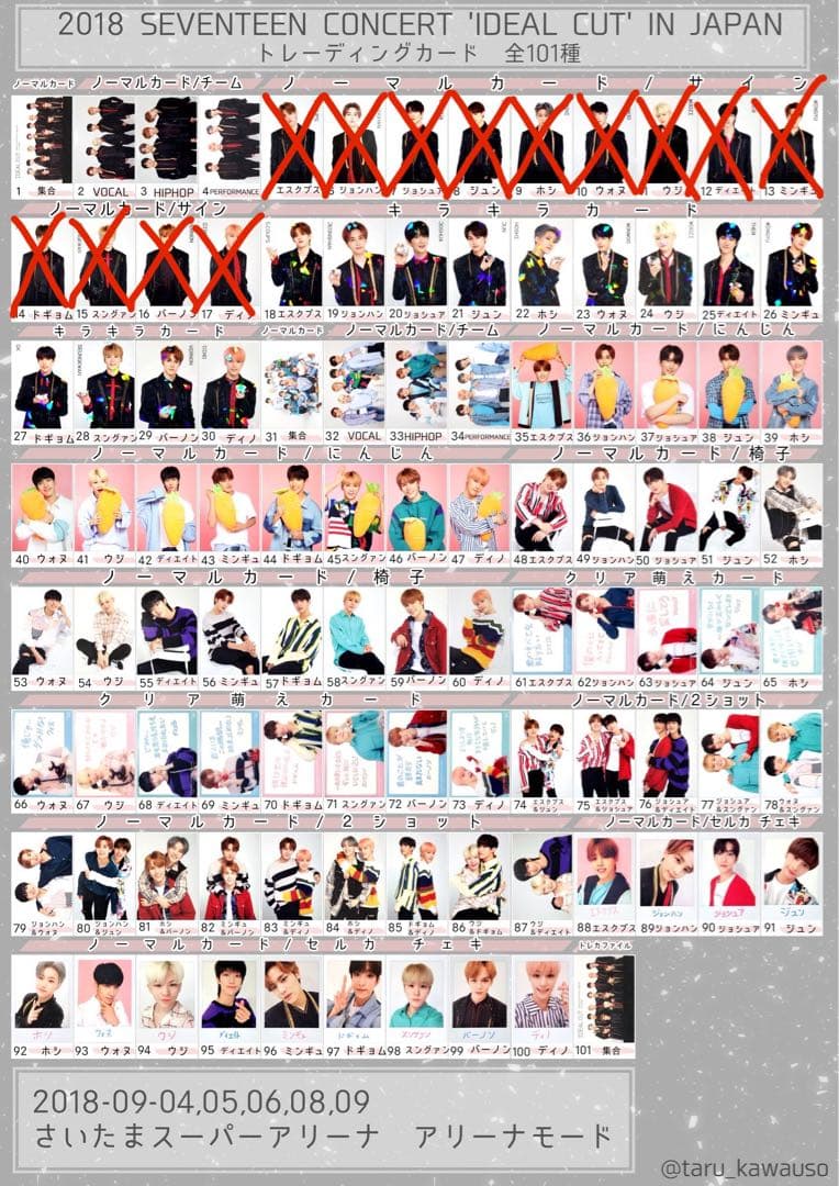 SEVENTEEN IDEALCUT トレカファイル(トレカ88枚付)
