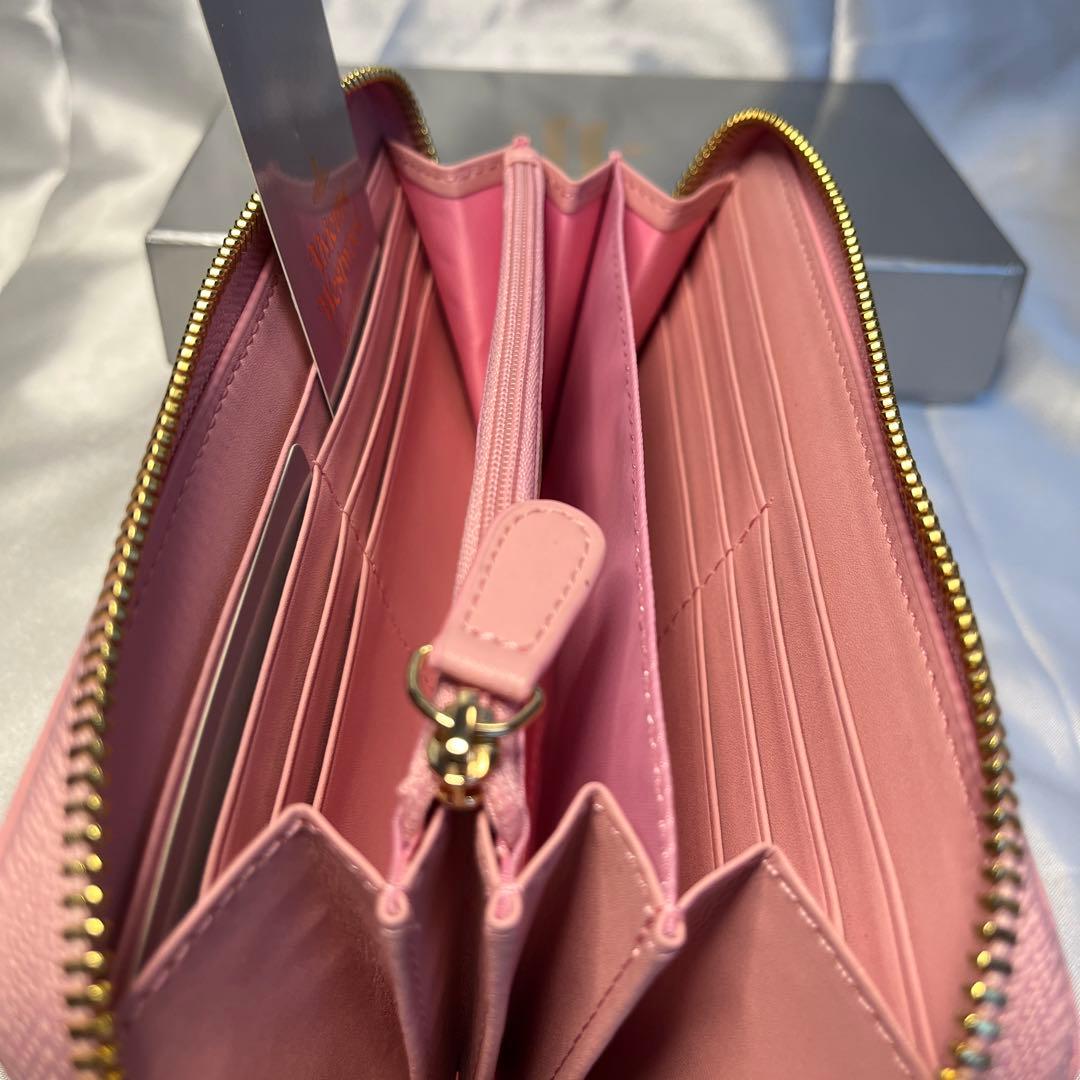 新品 Vivienne Westwood ピンク ゴールドオーブ　長財布