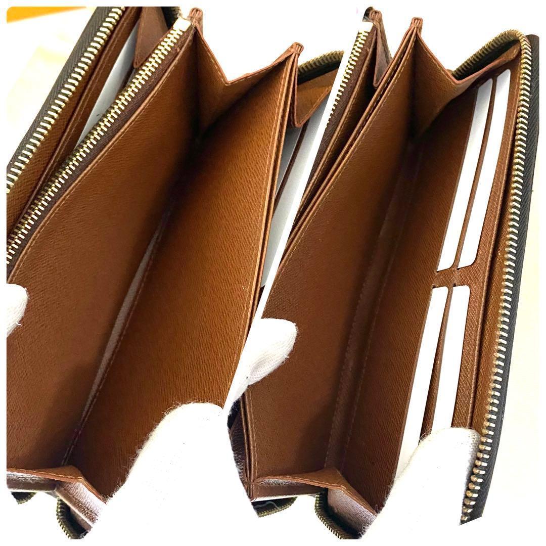 ルイ ヴィトン◎ジッピーウォレット モノグラム 茶 ラウンドファスナー 長財布