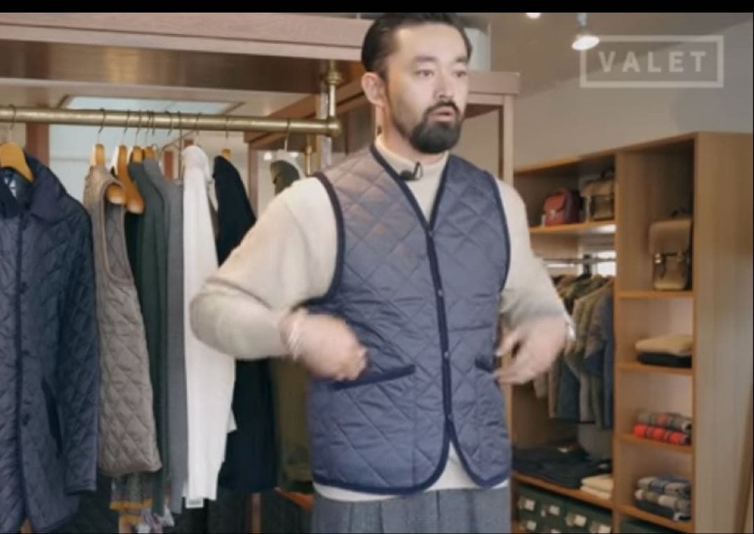 大鷲陽一着用モデル　Lavenham ラベンハム　ベスト　キルティング