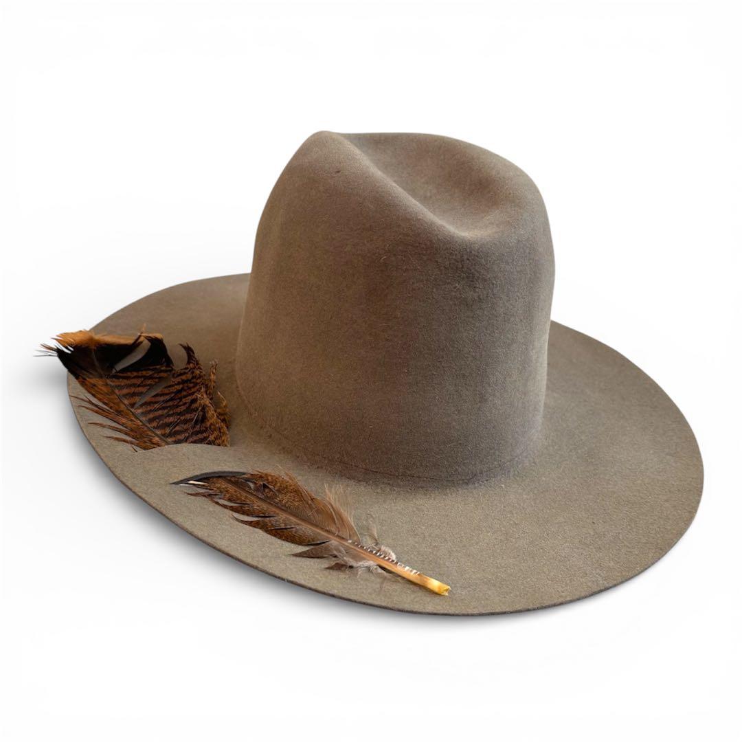 Brookes Boswell 中折れ フェザーハット ウール　フェルト
