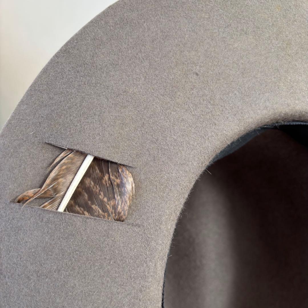 Brookes Boswell 中折れ フェザーハット ウール　フェルト