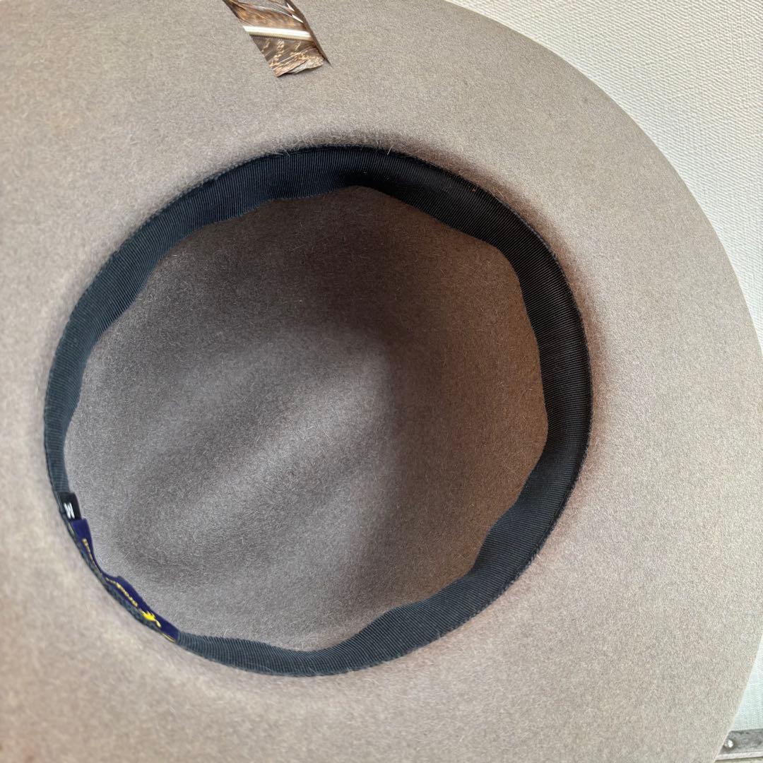 Brookes Boswell 中折れ フェザーハット ウール　フェルト