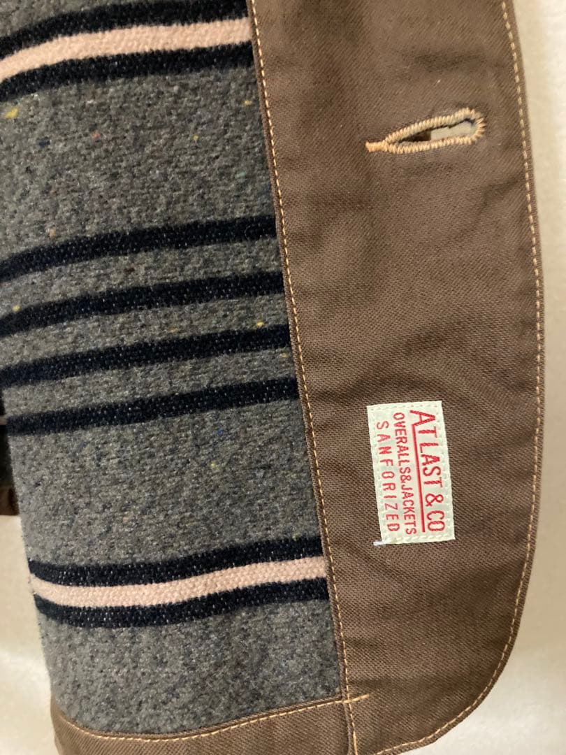 atlast&co カバーオール　ブラウン lot681J サイズ44