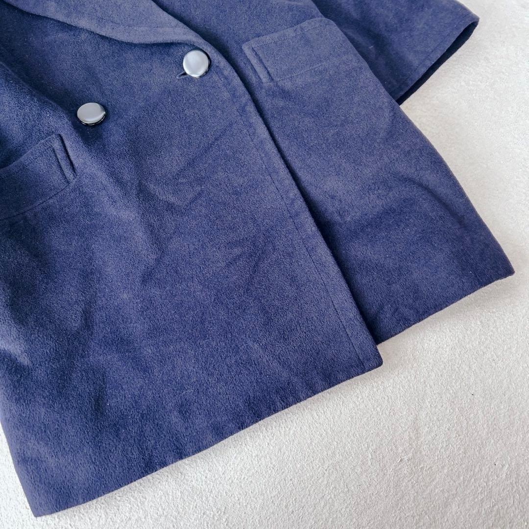 専用　クリスチャンディオール　チェスターコート　アンゴラ混　ネイビー　XL相当