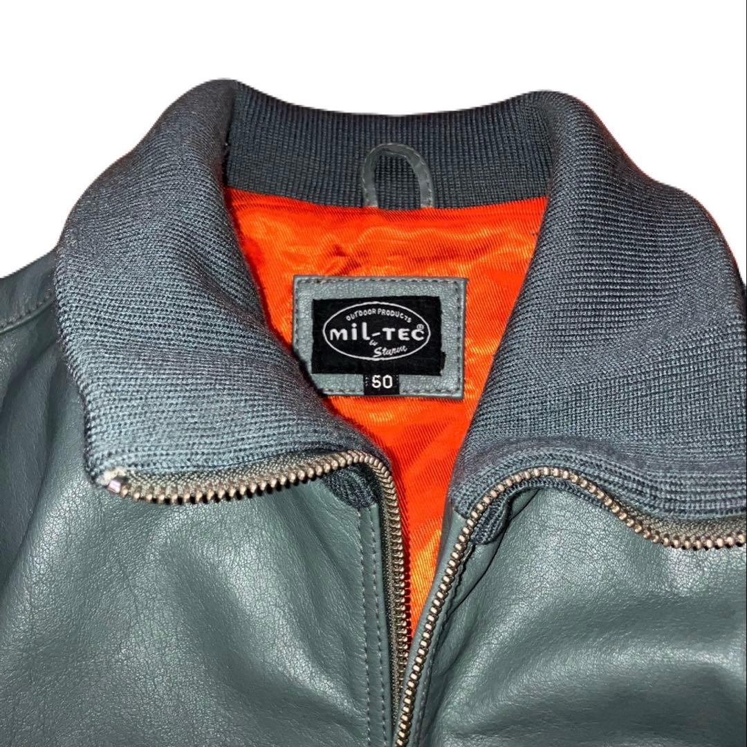MIL-TEC ドイツ空軍 レザーフライトジャケット
