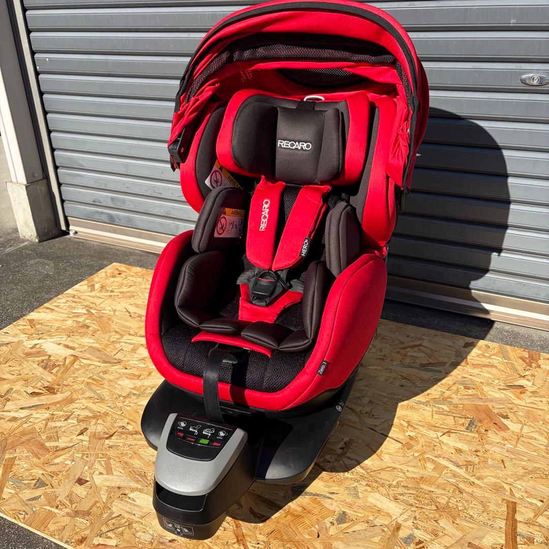【美品】RECARO チャイルドシート ゼロワン セレクト ISOFIX レッド