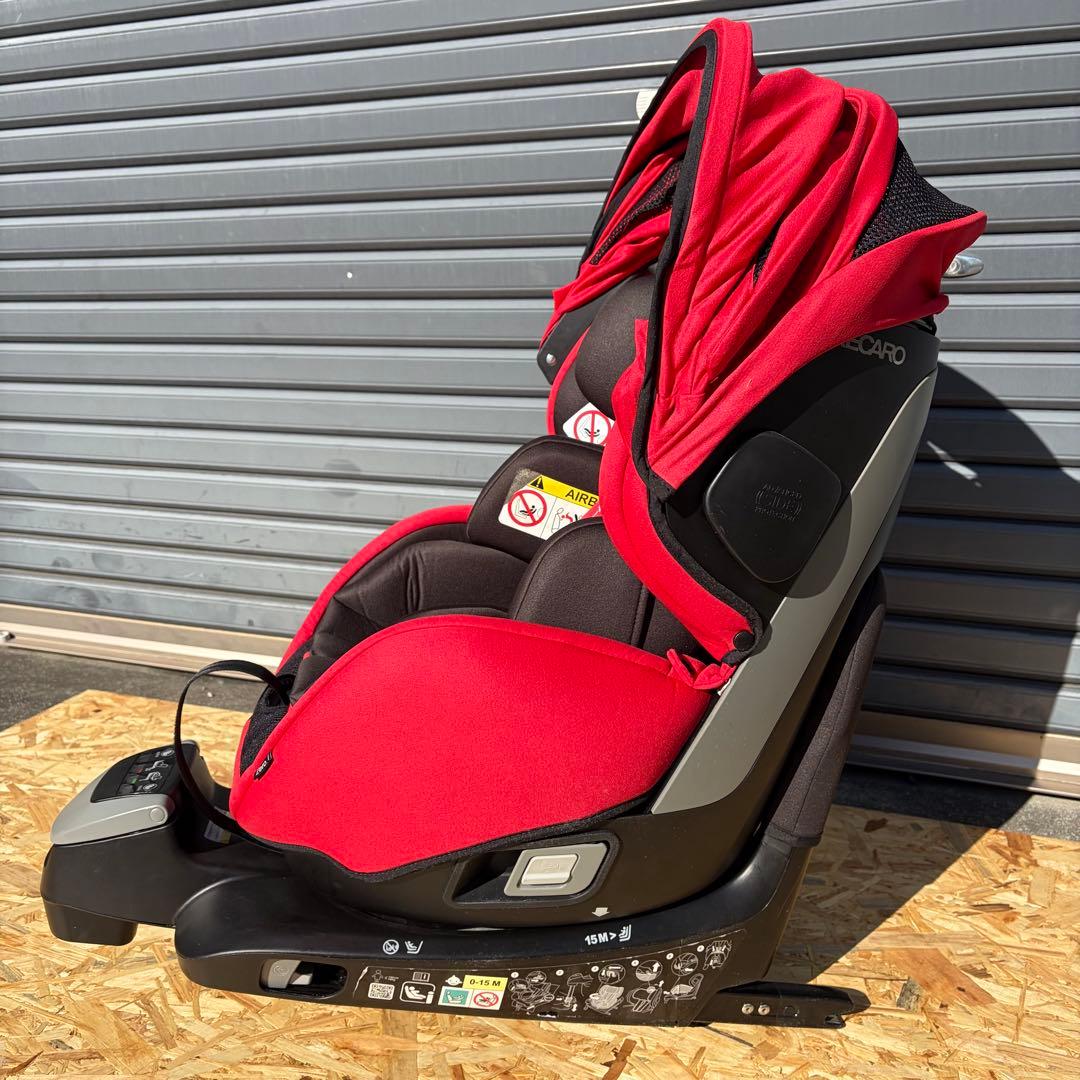 【美品】RECARO チャイルドシート ゼロワン セレクト ISOFIX レッド