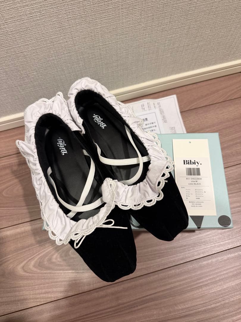 bibiy B. LACE BALLERINAS BLACK (Mサイズ)