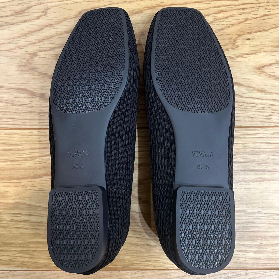 【VIVAIA】 スクエアトゥ クラシックシリーズ フラットシューズ
