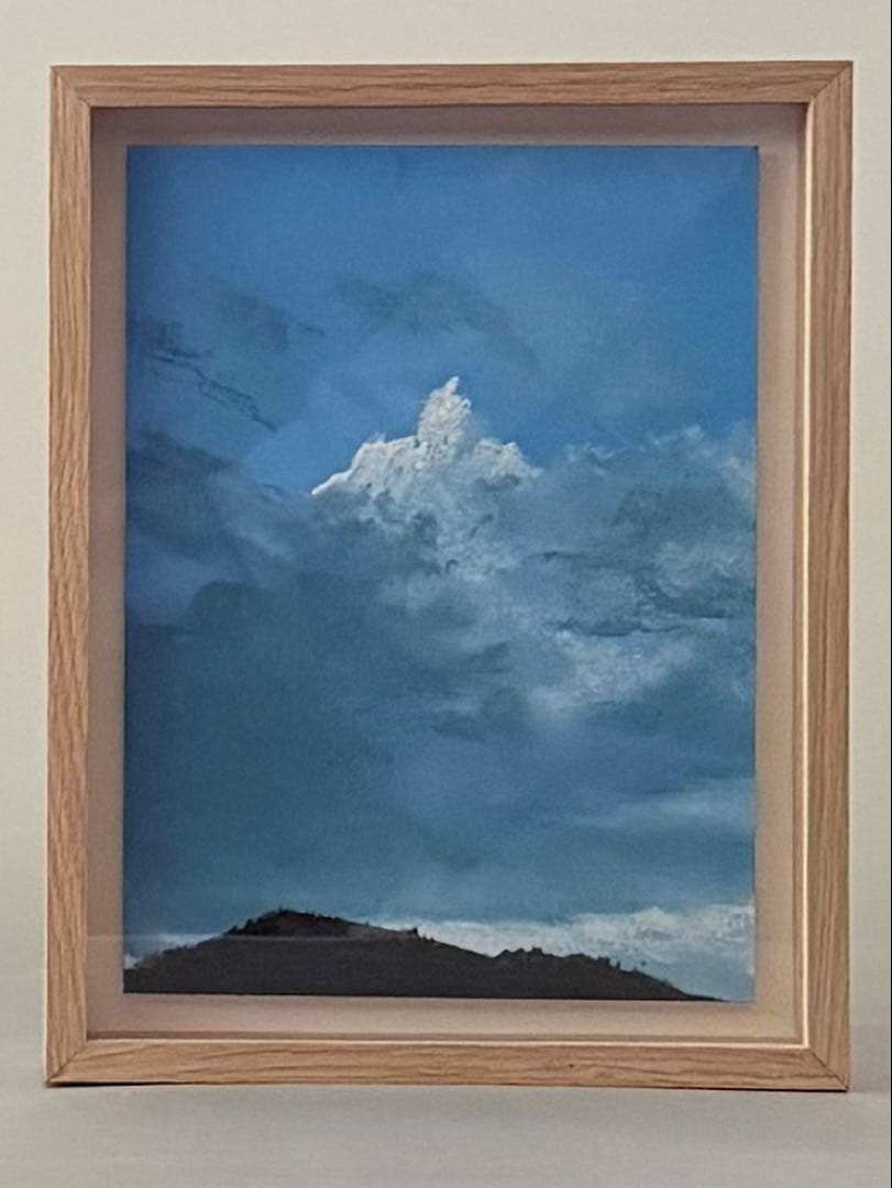 坂口恭平 パステル画『池上の空』 サイン入り