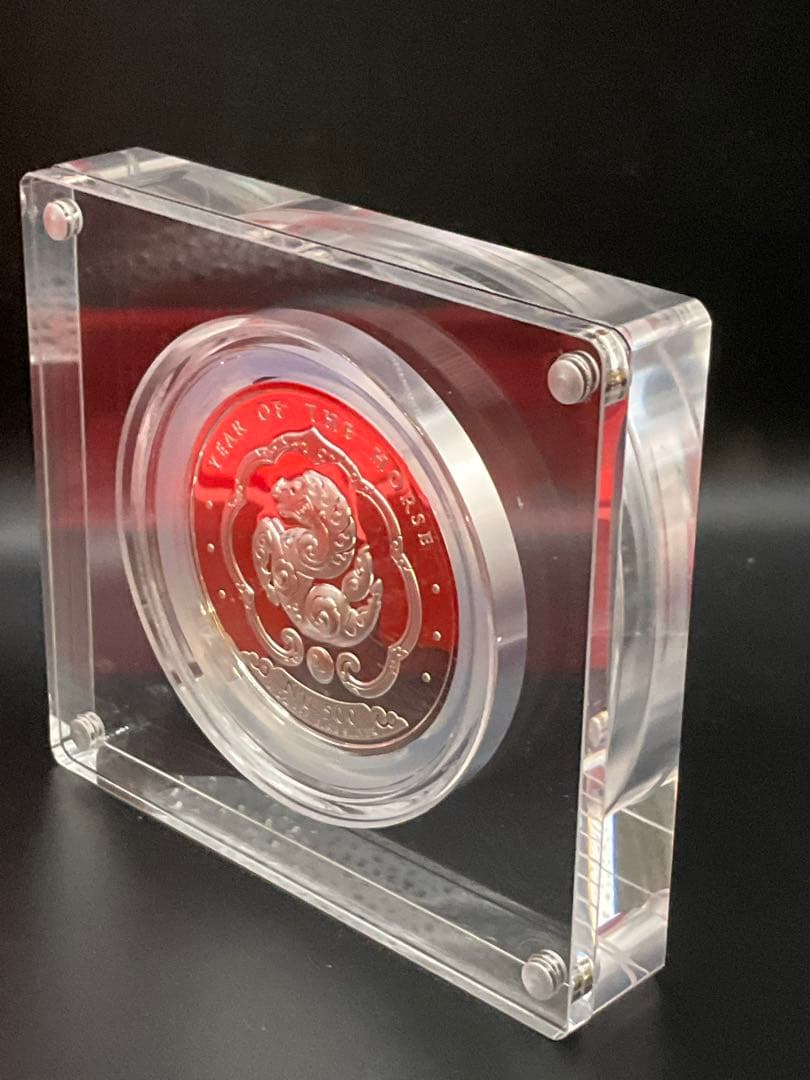 2026年ブータン　午年　馬　カラー　プルーフ銀貨