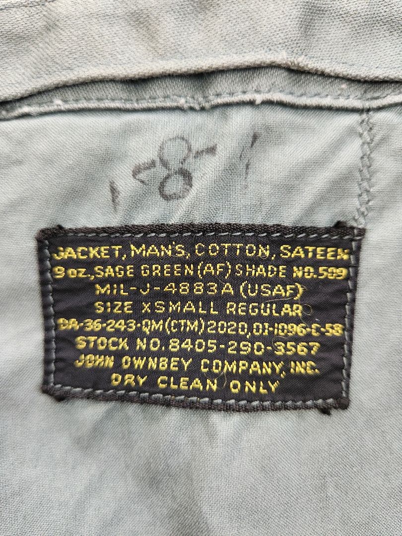米軍実物 50's usaf フィールドジャケットxs キャトルジャケット