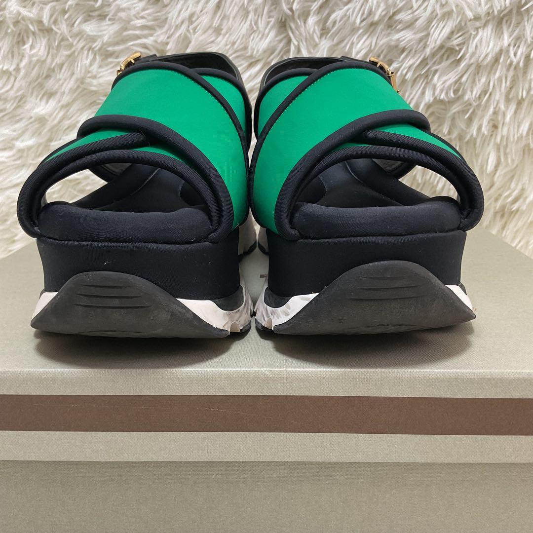MARNI マルニ クロス ウエッジサンダル スポーツサンダル 厚底 グリーン
