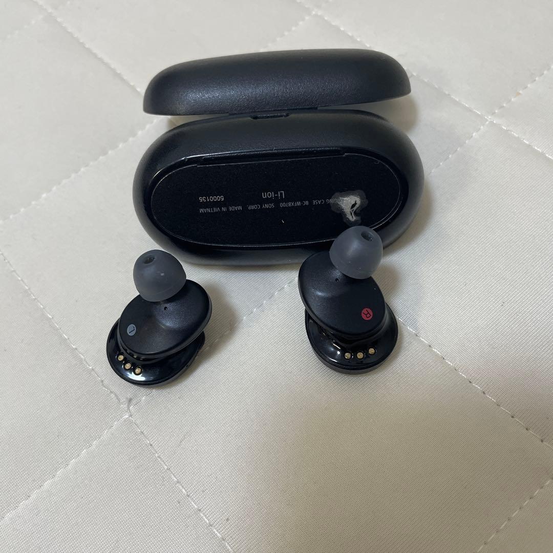 SONY ワイヤレスイヤホン ブラック 重低音モデル　充電ケース付き