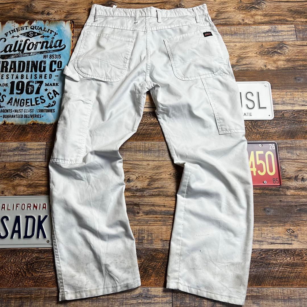 な*は様 Dickies ペインターパンツ ホワイト W34ワークパンツ 古着