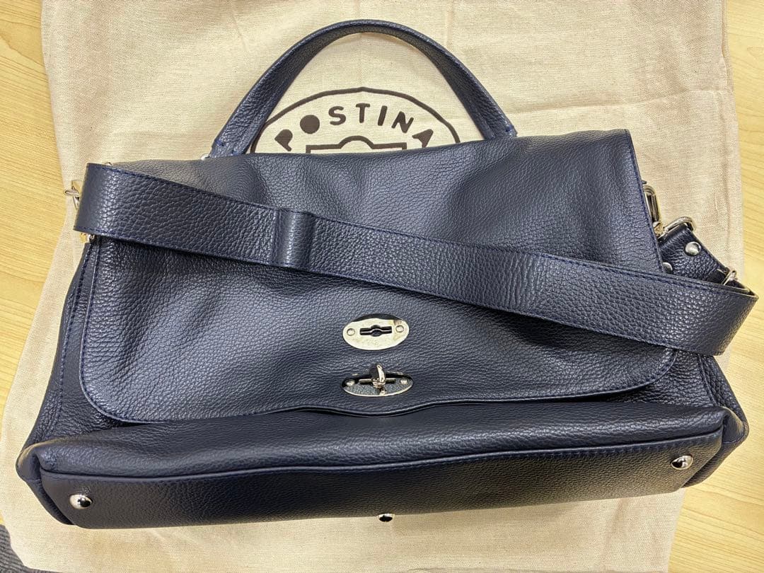 ザネラート 2wayバッグ ストラップ　ネイビー