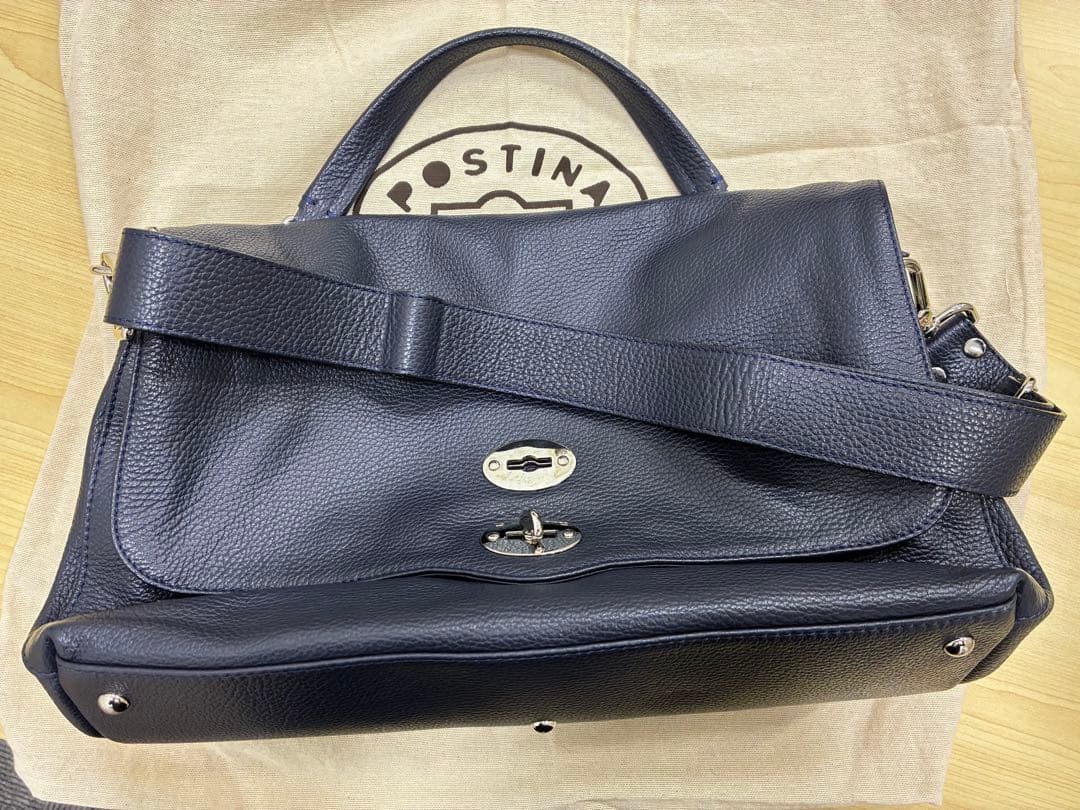 ザネラート 2wayバッグ ストラップ　ネイビー