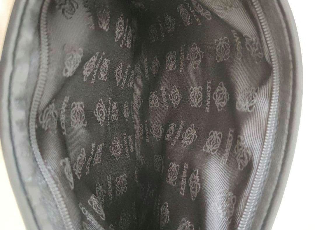 LOEWE クラッチバッグ 黒 レザー・ファー