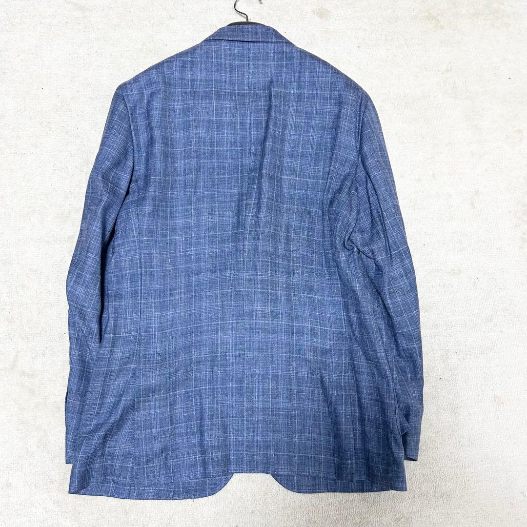 美品　ポールスチュアート　テーラードジャケット　アンコンジャケット　リネンシルク